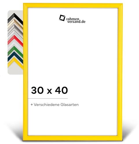 Cadre photo en plastique, Plastique, jaune, 30 x 40