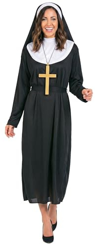 Vegaoo Nonnen-Damenkostüm Schwester schwarz-weiss - XL