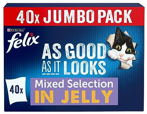 FELIX As Good As it Looks Mixed Selection in Jelly Wet Cat Food 40x100g