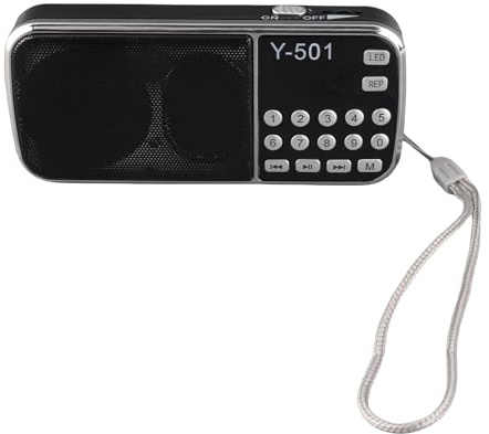 VBESTLIFE -Radio mit LED-Taschenlampe-Funktion, MP3-U-Scheibe des Musik-Spieler-FM TF