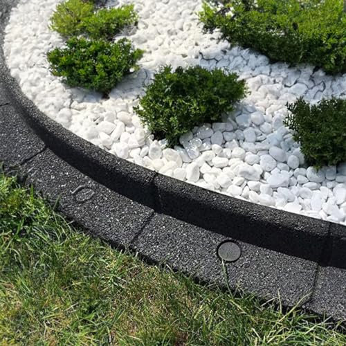 Primrose Pack of 2 Flexiborder Garden Edging for Lawns Border Edge Piece in Grey 2m