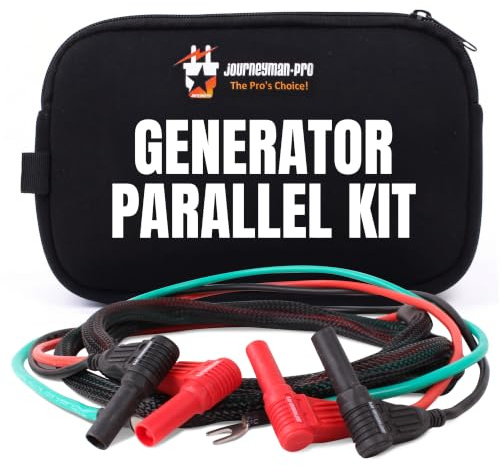 Generator Parallel Cables Kit for Honda Inverter Generators by Journeyman Pro, w/Carrying Case | 30 Amp RV Power Cord Accessories, EU2200i EU2200IC EU1000i EU2000i EU2000i EU3000i (Right Angle 6-FOOT)