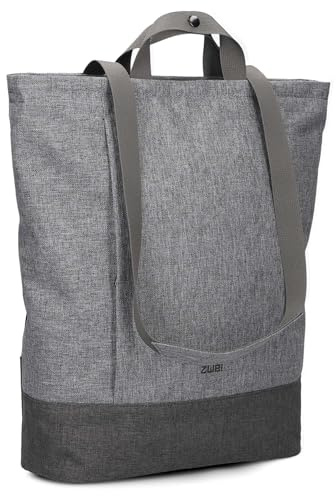 Zwei Rucksack-Tasche Benno BE140 (9 Liter) Rucksackhandtasche 2-in-1 Shopper robustes strapazierfähiges & wasserabweisendes Material, großes gepolstertes Trennfach für Tablet/Laptop bis 14 (stone)