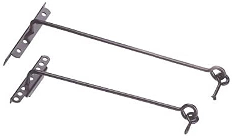 Crochet crémaillère à poignée Ø8 x 600mm BOURG MERMIER à visser - Cataphorèse noir - M-320602