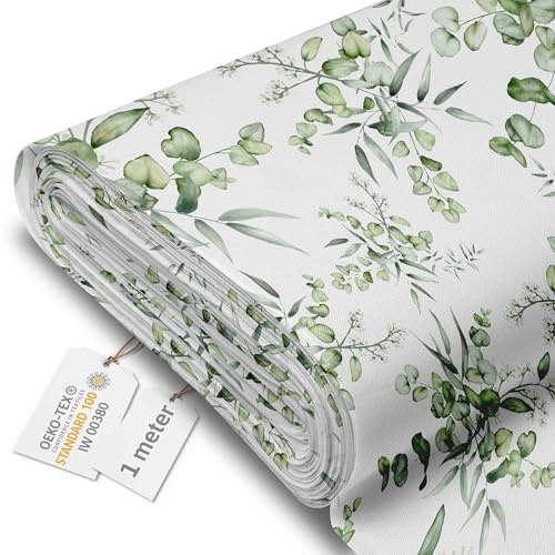 DreamRoots Markisenstoff Meterware, Eucalyptus Leaves, 1 m