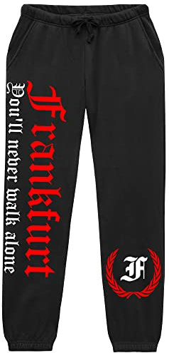 UGLYSHIRT Frankfurt Never Walk Alone Herren Jogginghose | Fussball City Frankfurt Hose Skyline Sporthose | M2