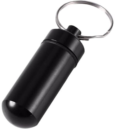 Pillendose Schlüsselanhänger | Wasserdichte Aluminium Pillenbox | Taschenpillenetui | Pillenhalter Schlüsselanhänger | Tragbarer Pillenbehälter Für Reisen Im Freien