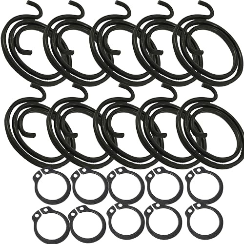 Universal Hardware Kit de réparation de ressorts de poignée de porte 2,25 tours, bobine interne de 1,8 mm d'épaisseur (lot de 10 ressorts et 10 circlips) 2,25 T, 1,8 mm