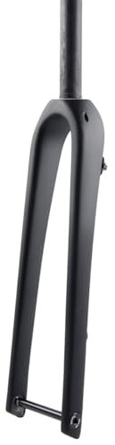 BSFHQS Gravel Bikes Starre Gabel Carbonfaser-Fahrradgabeln 700C Rennräder Scheibenbrems Vorderradgabel 28,6mm Gerades/Konisches Rohr 12 * 100mm Steckachse Hartgabel(Matte Black,Straight)