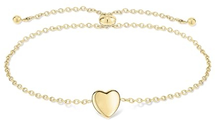 Tamaris Armband für Damen aus Edelstahl mit Herz-Anhänger, Frauen Armschmuck größenverstellbar und wasserfest