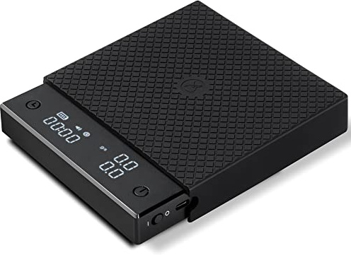 TIMEMORE Black Mirror Basic PRO - Báscula de café digital con medición de caudal, báscula barista con temporizador, báscula de cocina, 0,1 g/2 kg, color negro