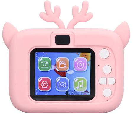 Digitalkamera med 32G Minneskortsläsare 20MP 400mAh 1080P USB 2in Färgskärm Barnkamera Gul Video Denna Kamera Låser Barndomens C Vibr Barn 20MP Digitalkamera32G (Rosa Gul)
