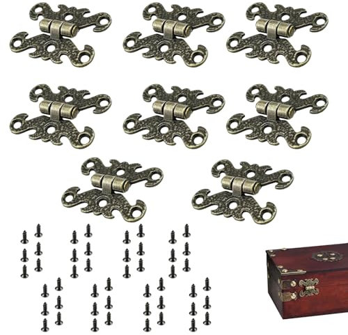 Charnières Antique - Charniere Vintage - Charniere Ancien avc Vis, Solide et jolie, Pour armoire, porte, meuble (forme de H)