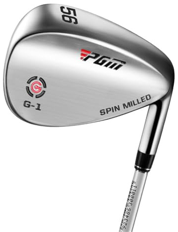 Palos de Golf Cuñas de Arena Hombres Mujeres Manos Derecha Loft 50/52/54/56/58/60/ 62 Grados con Fácil Control de Distancia Cuña de Golf (56 Grados,Plata)