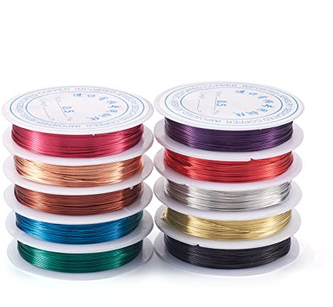 Alambre de cobre para joyas 24 Gauge(0.5 mm) Random Mixed-0.5mm-90m