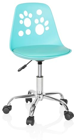 hjh OFFICE 742003 Barnsnurrstol Fancy I - Ung och kul design till fantastiskt pris! Ryggstöd med vacker detalj: Kattfötter, Mycket bekväm, mjukt stoppad stol, Steglös justering av sitshöjden