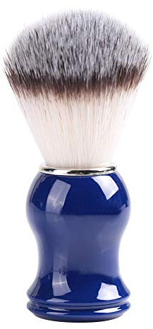 Original Handmade Pure Badger Shaving Brush with Chrome Handle, Engineered for Safety Men's Beard Shaving, Shaving Razor Professional Hair Salon Tool -Black & Blue(blue)