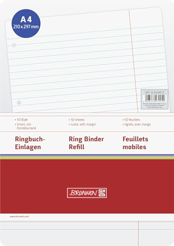 Brunnen 1026367640 10X Ringbucheinlage A4 lin mit KR 50Bl
