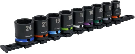 Sealey 1/2 Sq Drive Impact Socket Set, 9pc AK5618M