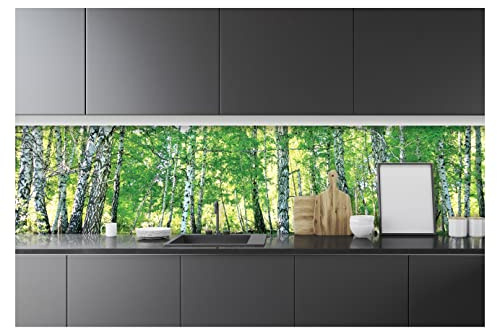 WallArena Vlies Fototapete, Küche, 250x60cm | Fototapeten - Tapeten - für Wohnzimmer Schlafzimmer - Vliestapete Wandtapete Tapete 3D Effekt- inkl. Kleister