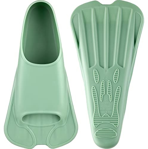 CAPAS Kurze Trainingsflossen | Komfortable Silikon Schwimmflossen | Kurzflossen für Schwimmen | Taucherflossen | Unisex Flossen für Kinder Erwachsene | Kurze Klinge Beinstärke aufbauen