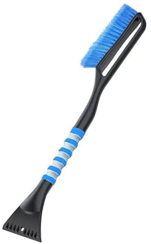 DUTTY Pala da neve 2 in 1 e spazzola per vetro del veicolo, sbrinamento di vetro della finestra di mobili, raschiatura della neve, deghiacciante, blu