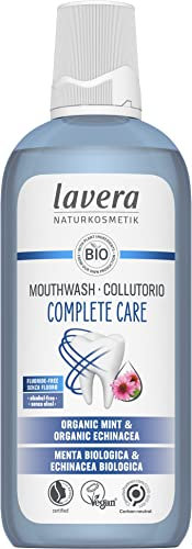 lavera Mouthwash Complete Care - Alcohol-Free -Fluoride-Free - Organic Mint and Organic Echinacea for 5-fold Effect - Vegan - Natural Cosmetics - 400 ml