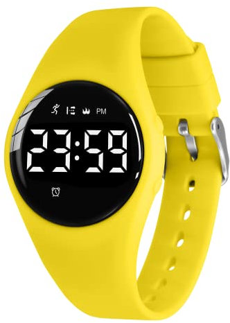 BEN NEVIS Reloj de Pulsera Digital con podómetro, vibración, Alarma, Distancia, cronómetro y Ejercicio, Resistente al Agua, Recargable, para Actividades al Aire Libre, para niños y niños