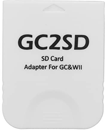 Lecteur De Carte GC2SD, Adaptateur De Carte Mémoire GameCube Wii Pour Stocker Plus De Jeux Facilement Lecteur De Carte GC2SD Pour Console De Jeu Compatible Avec Swiss Xeno GCloader Lite(Blanc)