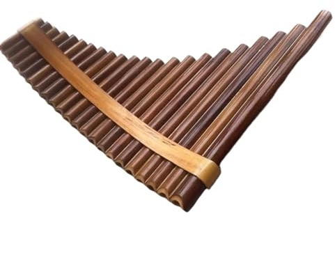 Panflöte Instrument 22 Pfeifen Professionelle Bambus PanFlute Gebogene Handgemachte Panflöte Musikinstrument Panflöte Senden Aluminiumlegierungsbox