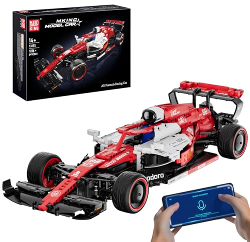 Mould King 13151 Speed Champion Ferngesteuert Supersportwagen Bausteine Formel 1 Klemmbausteine Auto Rennauto Spielzeug Kompatibel mit Andere Marken(1185 Teile)