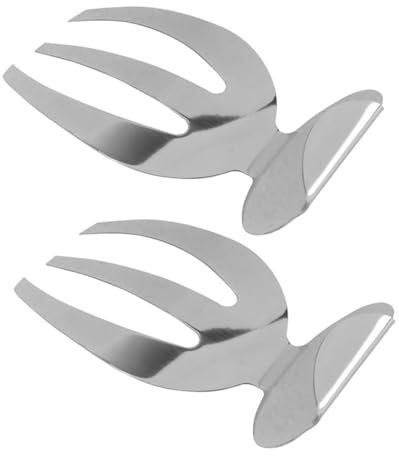 Cabilock 2pcs Stainless Steel Salad Claws Salad Forks Kitchen Tool Wide Handle for Serving and Mixing