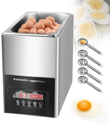 forplubossmmp Electric Egg Boiler Machine for Soft Medium Or Hard Boiled, Egg Boiler Steamer Professional 9L Inner Cylinder Large Capacity Egg Cooker for Commercial Use (w/5 Egg Liquid Filter)