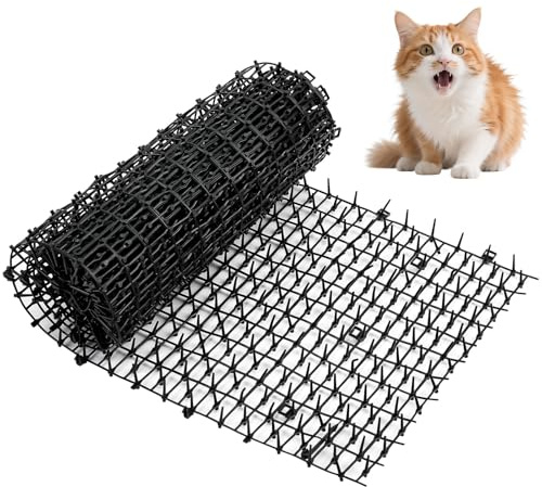 Flintronic 30 x 200 cm Dornengitter Gegen Katzen, katzenabwehr Matte | Anti-Katzenabwehr für Garten, Tier Barriere mit Spikes, katzenschreck Gitter, für Hunde-Katzen Wildtiere, Inner & Außer