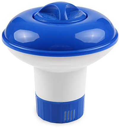 Dispensador flotante de tabletas de cloro de gran tamaño, soporte para tabletas de bromo, dispensador automático de piscina para piscina, spa, fuente inflable sobre el suelo