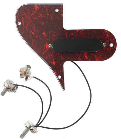 Mandolinen Schlagbrett Baugruppe Qa08 mit Humbucker Tonabnehmer | 3-lagige Platte aus Pvc, Rot Schildpatt, für Gitarre und F-style Mandoline