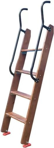 Scala per Letto A Castello in Legno per Interni, Scala di Ricambio per Uso Domestico per Letto A Castello, Scala A Castello Antiscivolo per Camper con Corrimano di Sicurezza, 125cm (49 1/4)