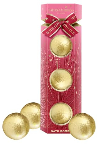 Baylis & Harding Midnight Cherry Luxury Bath Bomb Trio Gift Set - Vegan Friendly