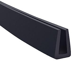 U-Form Dichtungsstreifen, 32,8 Fuß schwarzer U-Kanal-Kantenschutz aus Gummi, Kantenschutz aus Gummidichtungsstreifen, passend for Blech-Heimwerkerprojekte, Auto, Tür, Breite x Höhe(9mm x 5mm)