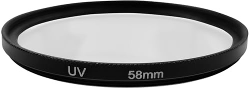 Filtro UV de 58mm, para Lente Canon EF-S 18-55mm f/3.5-5.6 IS II/STM/f/4-5.6 IS STM, Compatible con EOS Rebel T7 T6 T5 T8i T7i T6s T6i T5i T4i T3i T2i T1i SL3 SL2 SL1 4. 000D y Más Rosca de Filtro