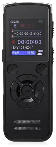 Dictaphone Numérique 64 Go, Enregistreur Vocal USB-C, Réduction du Bruit, 512Kbps, Lecture Intégrée, Enregistreur Audio Portable pour Réunions, Cours, Interviews, Conférences, Lecteur MP3