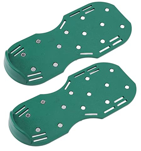 AKLOSIPY Zapatos con Pinchos para Aireador de Césped Manual con Correa de Hebilla de Metal para una Jardinería Eficaz y Sencilla, Color Negro (#12)