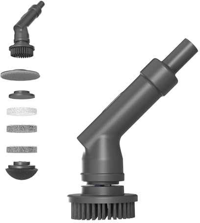 FROMCEO Brosse à récurer rechargeable longueur modifiable 94 cm, moteur 300 tr/min, moteur 6 cadres 2,5 Nm, plan étanche, nettoyage profond, cuisine, salle de bain, électrique pour bols et bouilloires