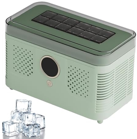 Macchina Per Il Ghiaccio Portatile, Macchina Per Il Ghiaccio Da Banco Con 12 Cubetti In 15-20 Minuti, Bassa Rumorosità, Design Compatto Per Casa, Ufficio, Auto, Campeggio E Viaggi green home-use