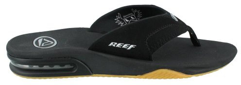 Reef Fanning, Men's Flip Flop, Multicolor (Black/Silver), 13 UK (47 EU)