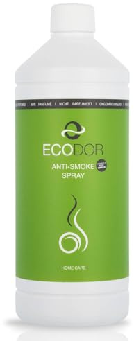 Ecodor EcoSmoke 1000ml Eliminador de Olor a Humo | Elimina el Olor a Humo | Neutraliza Olores de Tabaco y Quemado | Spray Anti-Humo 100% Orgánico | Elimina la Nicotina | Enzimas Vegetales