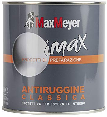 MAXMEYER Fondo antiruggine a solvente per interni ed esterni Classico ARANCIO 0,5 L