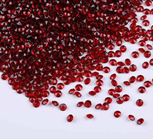Gintoaria 10000 pcs/Pack Wedding Table Scatter Confetti Crystals Acrylic Diamonds Vase Fillers 4.5 mm Rhinestones for Wedding, Bridal Shower, Vase Beads Decorations (Burgundy)