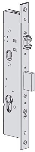 Serratura meccanica CISA art. 4925030 entrata 30 a cilindro da infilare per montanti Multitop Pro frontale 22×3 mm in acciaio inox catenaccio e rullo, rullo regolabile