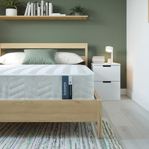 Summerby Sleep No 1 Small Double Mattress (122cm x 190cm), CertiPUR Memory Foam & Coil Spring Hybrid Mattress, Affordable, Orthopedic, Medium Firm & Supportive for Small Double Bed